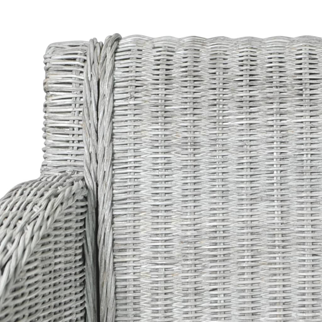 Eetkamerstoel met kussen natuurlijk rattan grijs is nu te koop bij PeponiXL, paradijselijk wonen!
