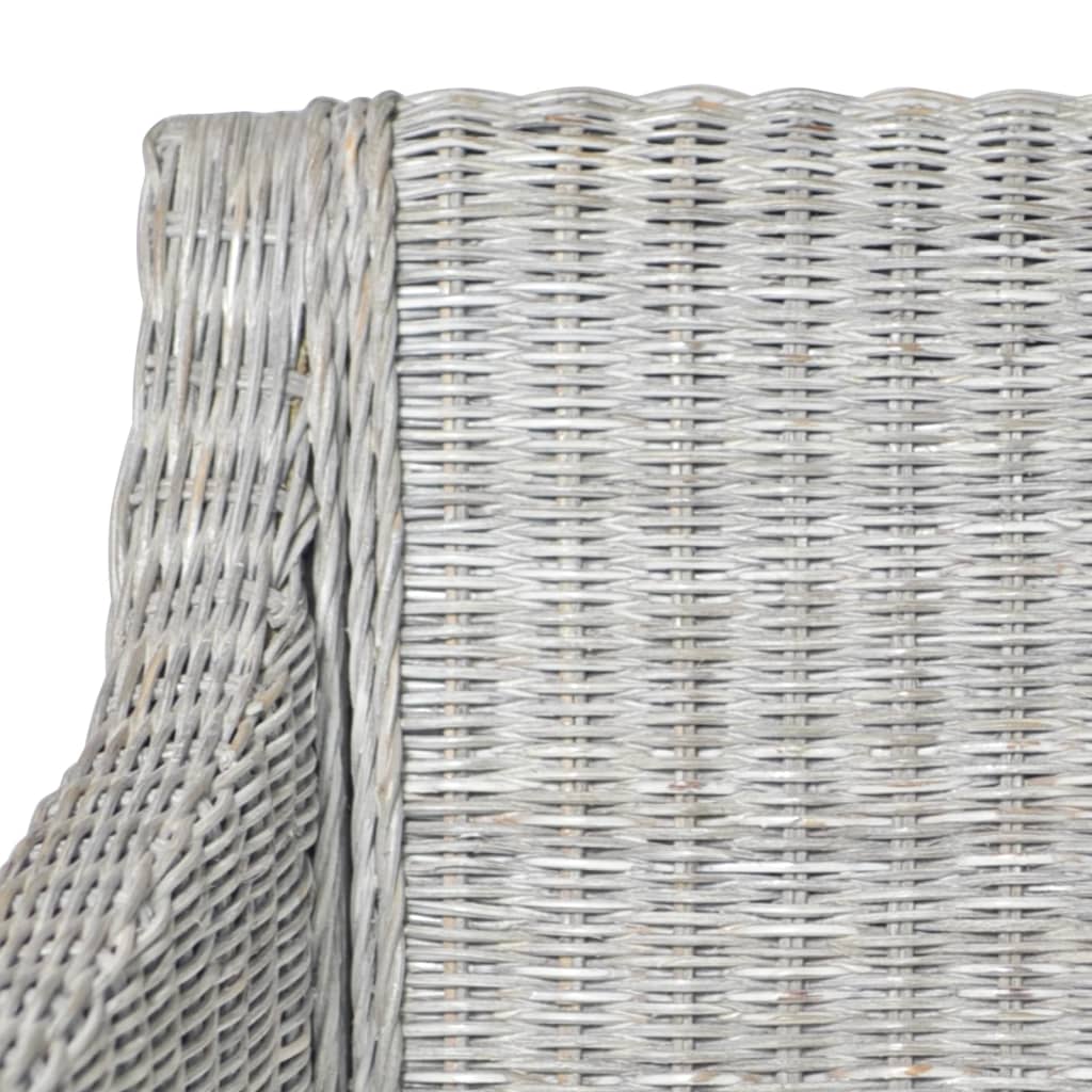 Eetkamerstoel met kussen natuurlijk rattan grijs is nu te koop bij PeponiXL, paradijselijk wonen!