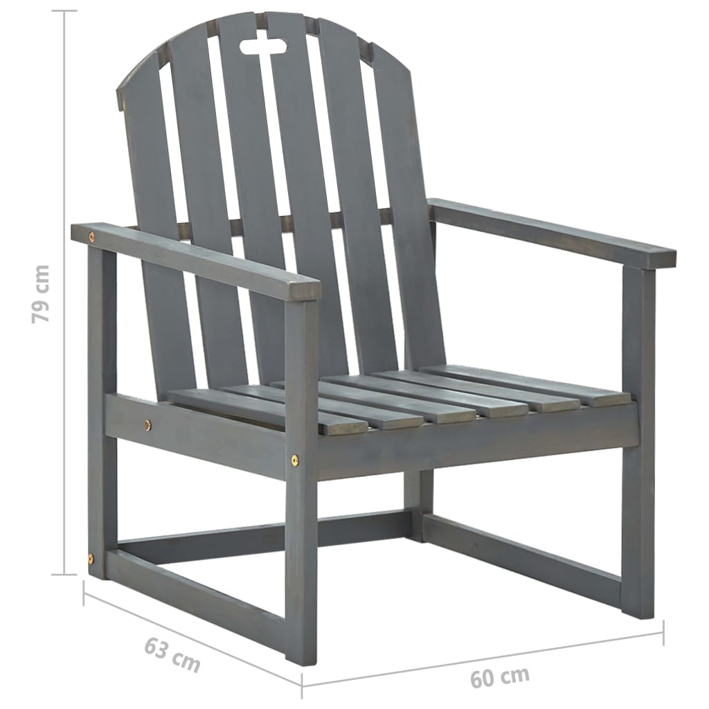 Tuinstoelen 2 st massief acaciahout grijs is nu te koop bij PeponiXL, paradijselijk wonen!