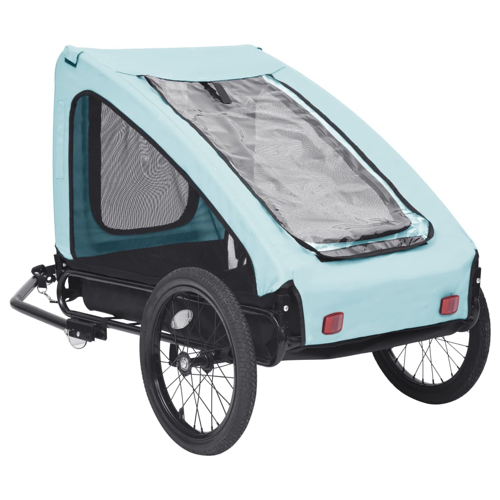 Hondenfietstrailer blauw en zwart is nu te koop bij PeponiXL, paradijselijk wonen!