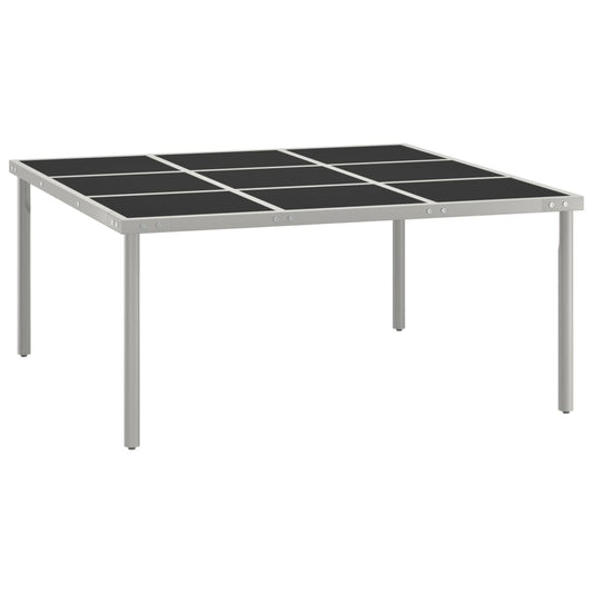Tuintafel 170x170x74,5 cm glas en staal is nu te koop bij PeponiXL, paradijselijk wonen!