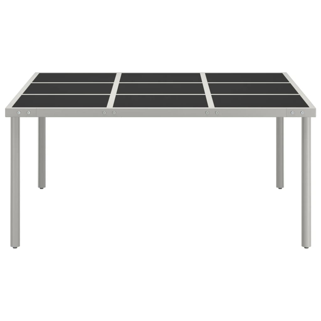 Tuintafel 170x170x74,5 cm glas en staal is nu te koop bij PeponiXL, paradijselijk wonen!