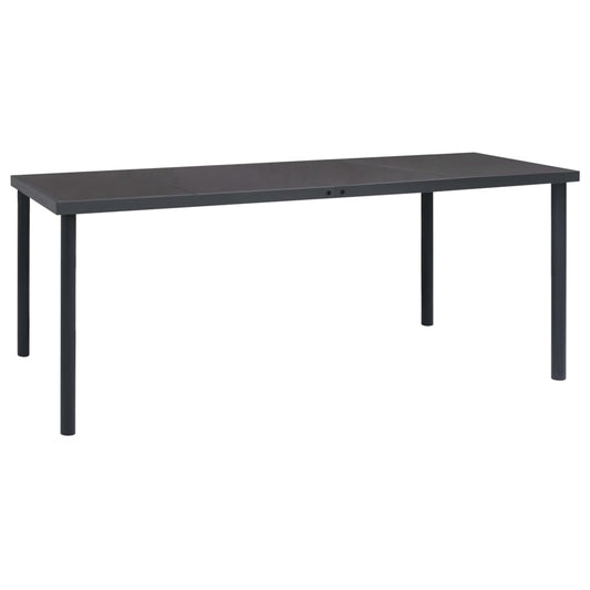 Tuintafel 190x90x74 cm staal antracietkleurig is nu te koop bij PeponiXL, paradijselijk wonen!