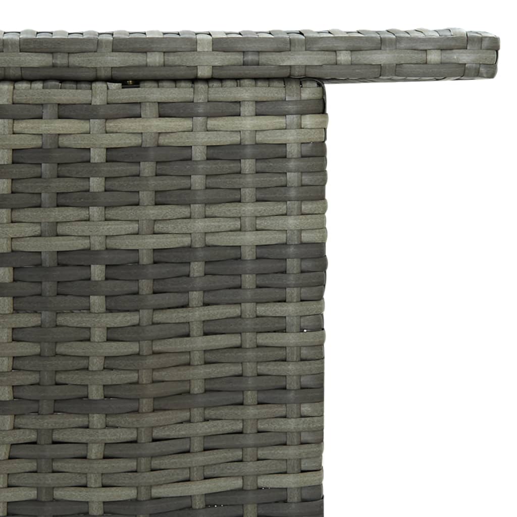 Tuinbartafel 120x55x110 cm poly rattan grijs is nu te koop bij PeponiXL, paradijselijk wonen!