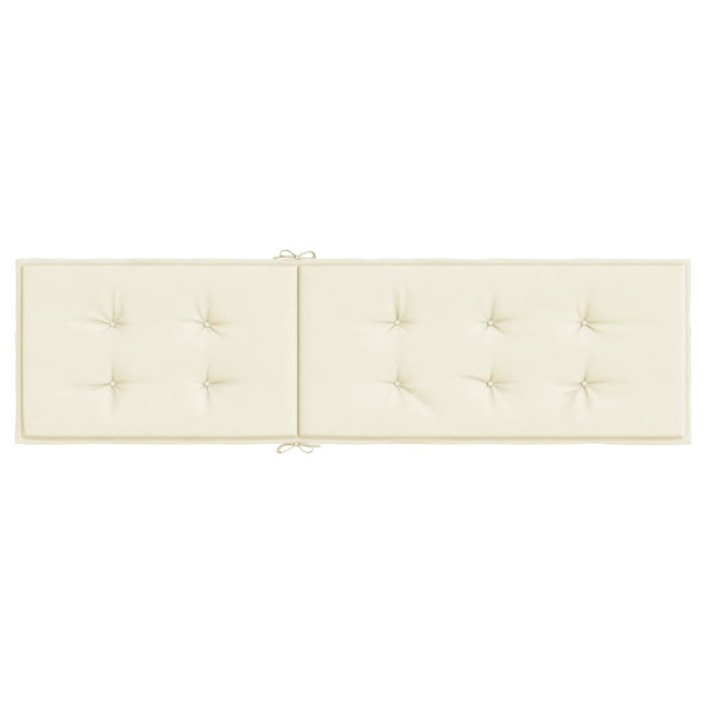 Terrasstoelkussen (75+105)x50x4 cm crèmekleurig is nu te koop bij PeponiXL, paradijselijk wonen!