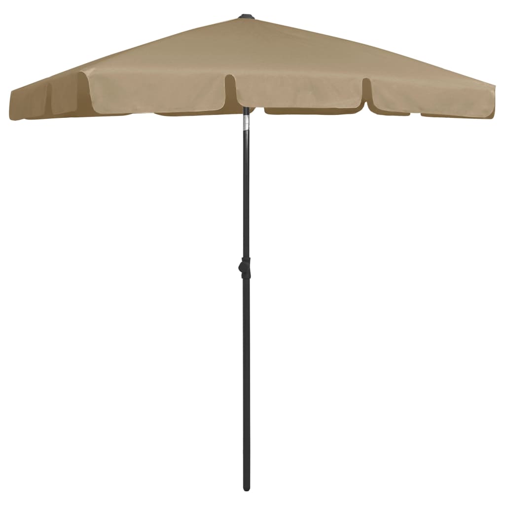 Strandparasol 180x120 cm taupe is nu te koop bij PeponiXL, paradijselijk wonen!