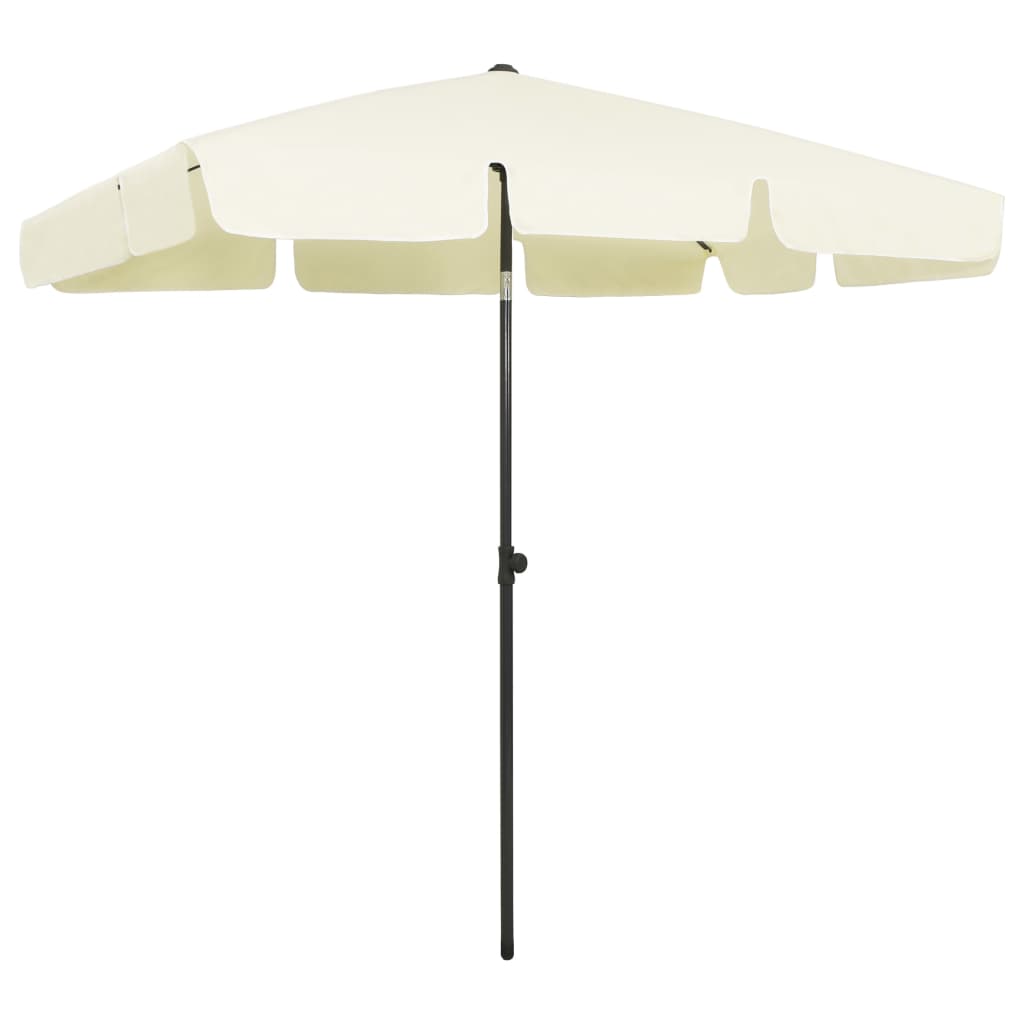 Strandparasol 200x125 cm zandgeel is nu te koop bij PeponiXL, paradijselijk wonen!