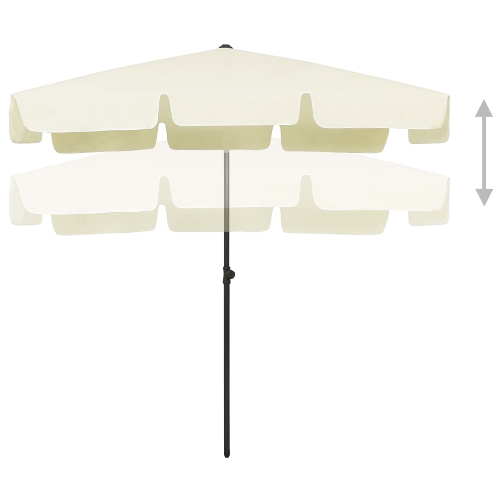 Strandparasol 200x125 cm zandgeel is nu te koop bij PeponiXL, paradijselijk wonen!