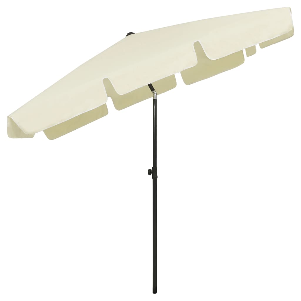 Strandparasol 200x125 cm zandgeel is nu te koop bij PeponiXL, paradijselijk wonen!