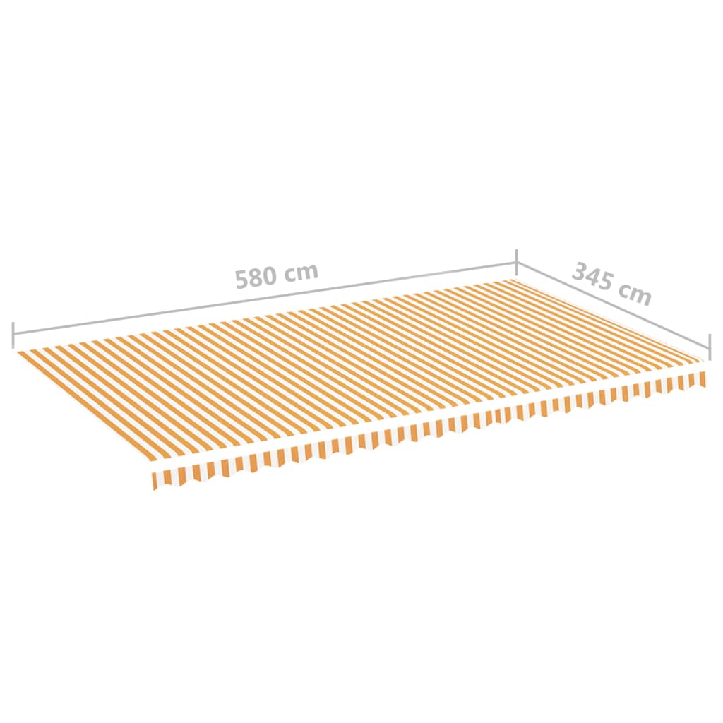 Vervangingsdoek voor luifel 6x3,5 m geel en wit is nu te koop bij PeponiXL, paradijselijk wonen!