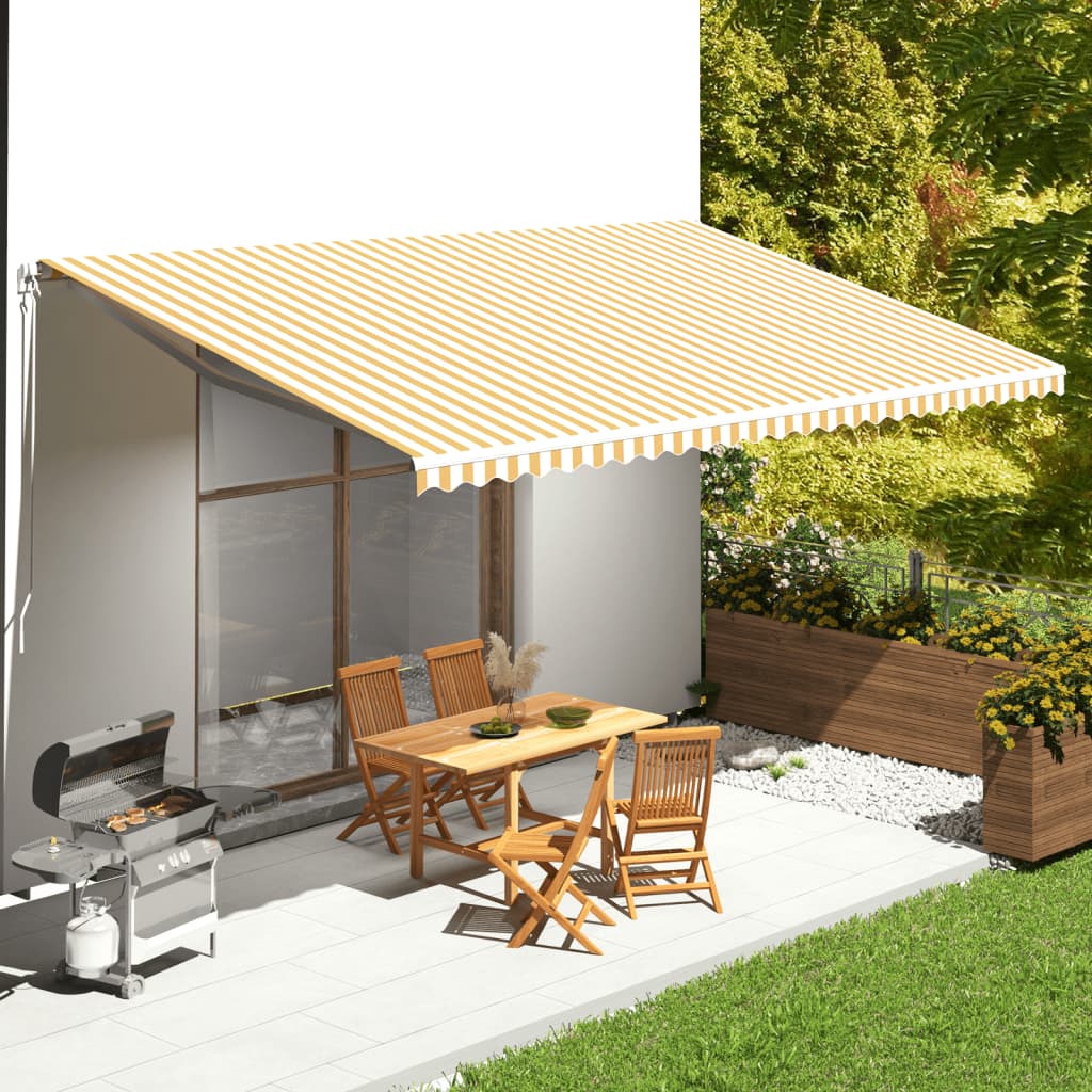 Vervangingsdoek voor luifel 6x3,5 m geel en wit is nu te koop bij PeponiXL, paradijselijk wonen!
