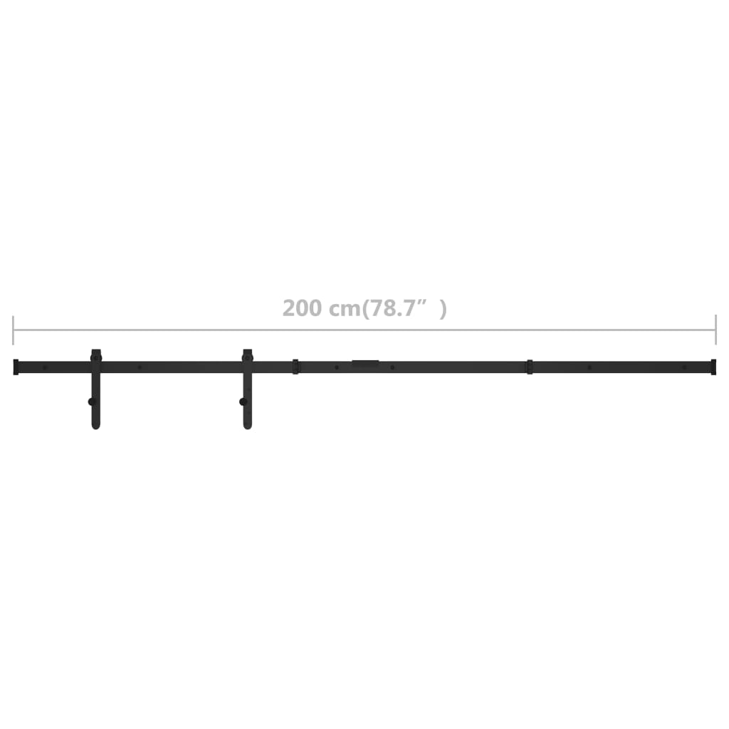 Ophangset voor minischuifdeur 200 cm koolstofstaal is nu te koop bij PeponiXL, paradijselijk wonen!