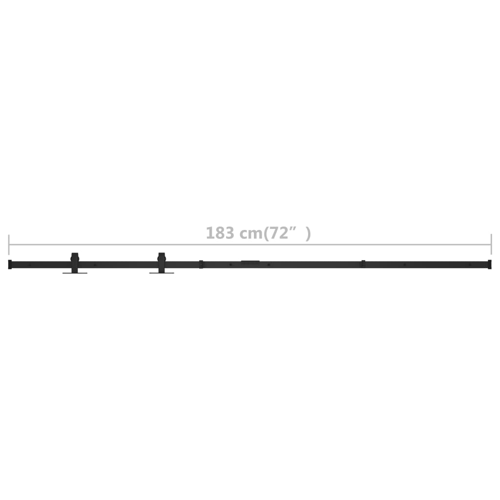 Ophangset voor minischuifdeur 183 cm koolstofstaal is nu te koop bij PeponiXL, paradijselijk wonen!