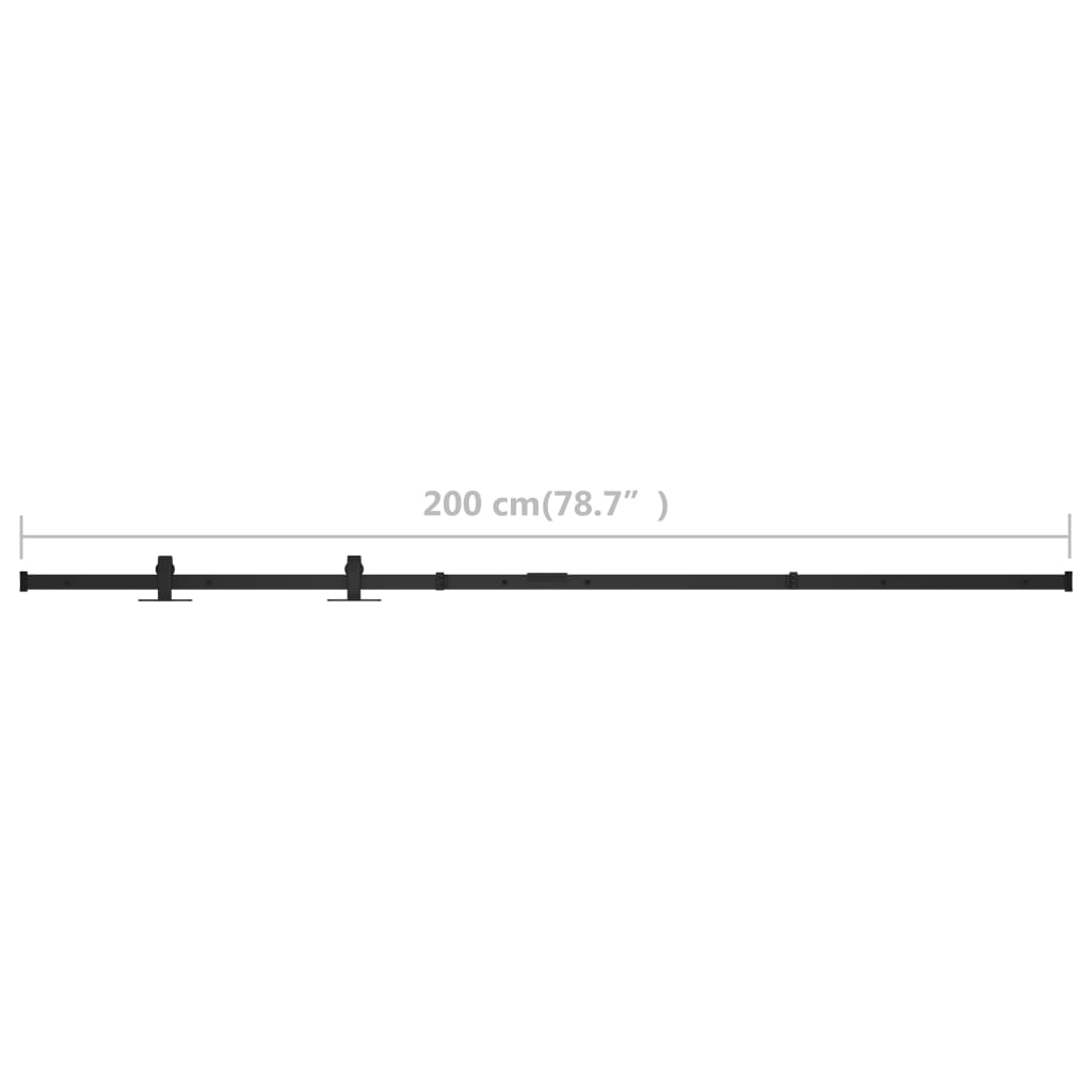 Ophangset voor minischuifdeur 200 cm koolstofstaal is nu te koop bij PeponiXL, paradijselijk wonen!