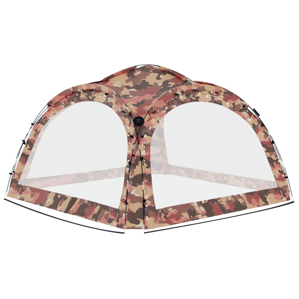 Partytent met LED en 4 zijwanden 3,6x3,6x2,3 m camouflage is nu te koop bij PeponiXL, paradijselijk wonen!