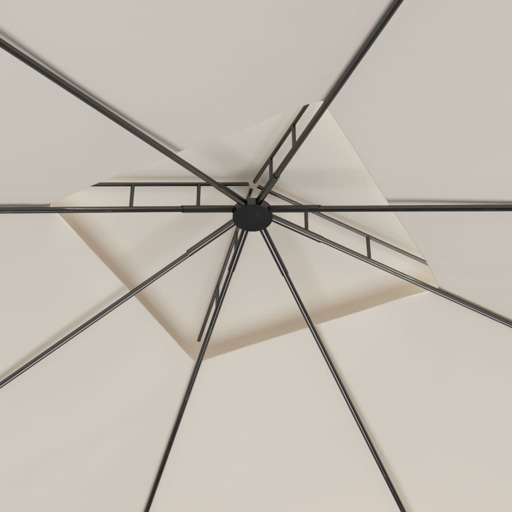 Prieel 160 g/m² 3x3x2,7 m crèmekleurig is nu te koop bij PeponiXL, paradijselijk wonen!