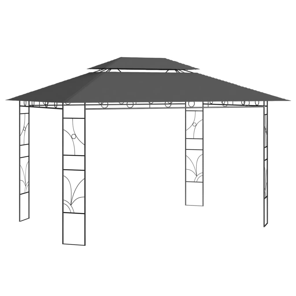 Prieel 160 g/m² 4x3x2,7 m antracietkleurig is nu te koop bij PeponiXL, paradijselijk wonen!