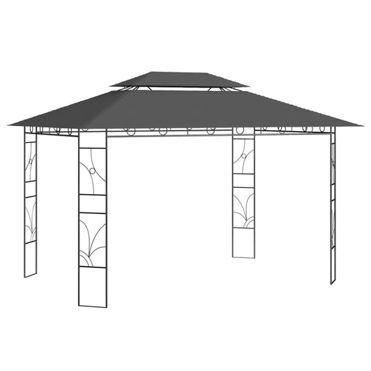 Prieel 160 g/m² 4x3x2,7 m antracietkleurig is nu te koop bij PeponiXL, paradijselijk wonen!