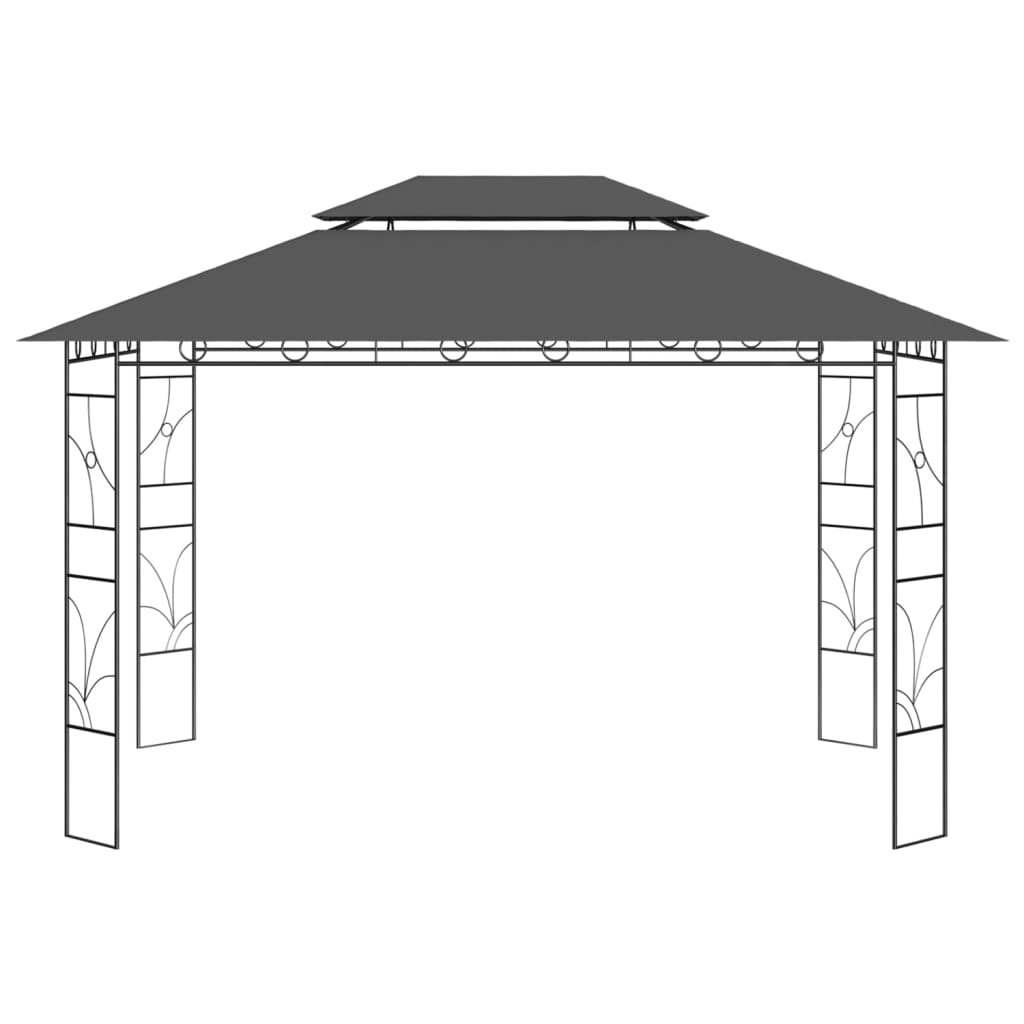 Prieel 160 g/m² 4x3x2,7 m antracietkleurig is nu te koop bij PeponiXL, paradijselijk wonen!