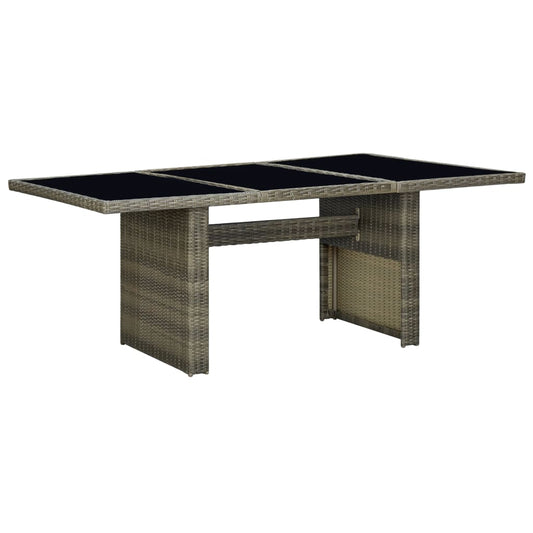Tuintafel poly rattan en gehard glas bruin is nu te koop bij PeponiXL, paradijselijk wonen!