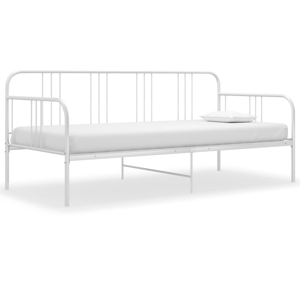 Slaapbank metaal wit 90x200 cm is nu te koop bij PeponiXL, paradijselijk wonen!