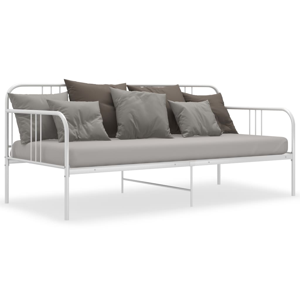 Slaapbank metaal wit 90x200 cm is nu te koop bij PeponiXL, paradijselijk wonen!