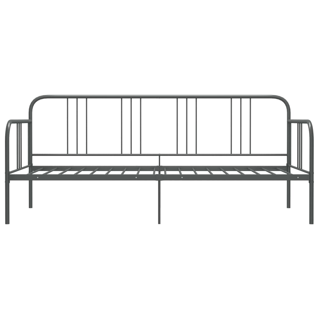 Slaapbank metaal grijs 90x200 cm is nu te koop bij PeponiXL, paradijselijk wonen!