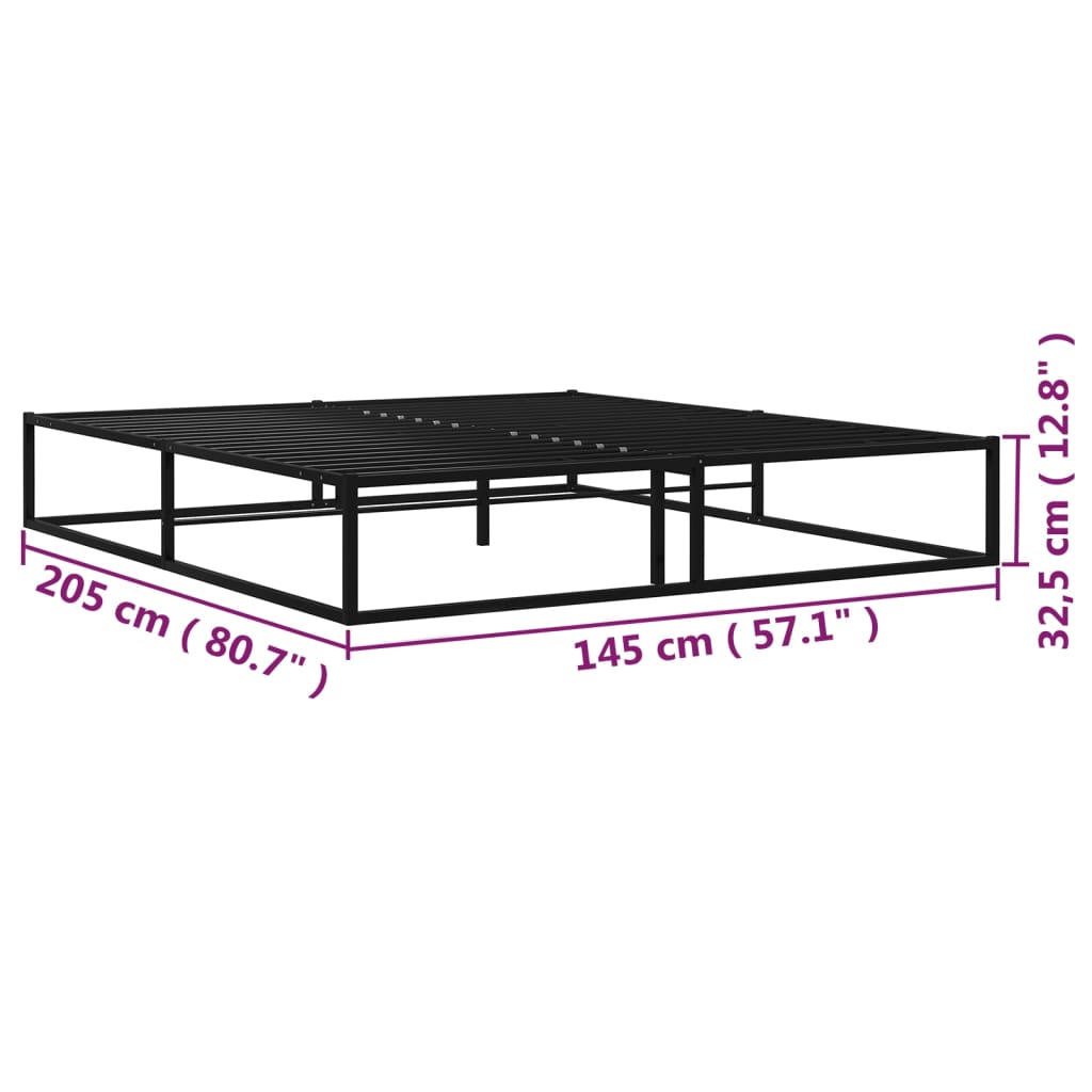 Bedframe metaal zwart 140x200 cm is nu te koop bij PeponiXL, paradijselijk wonen!