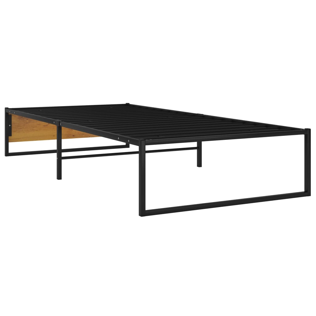 Bedframe metaal zwart 90x200 cm is nu te koop bij PeponiXL, paradijselijk wonen!