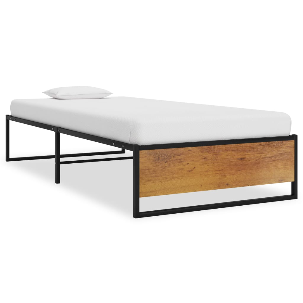 Bedframe metaal zwart 100x200 cm is nu te koop bij PeponiXL, paradijselijk wonen!