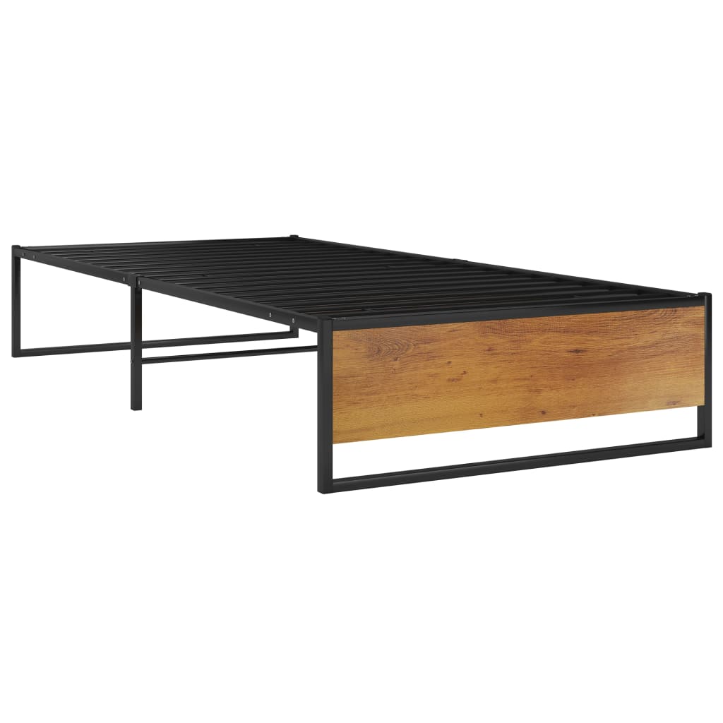 Bedframe metaal zwart 100x200 cm is nu te koop bij PeponiXL, paradijselijk wonen!