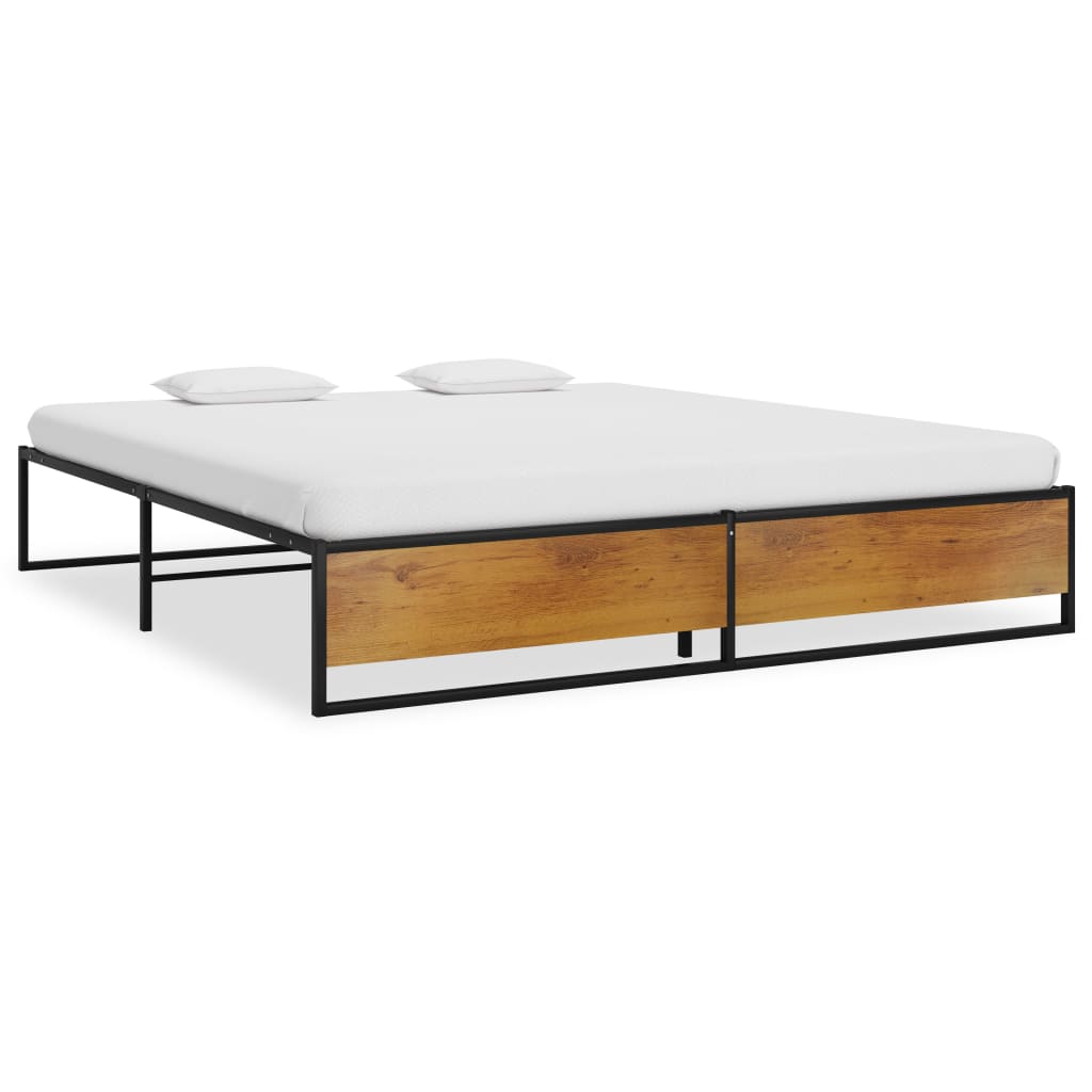 Bedframe metaal zwart 140x200 cm is nu te koop bij PeponiXL, paradijselijk wonen!