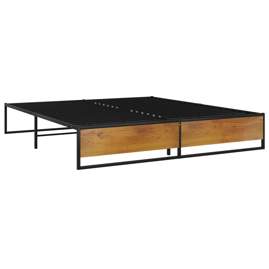 Bedframe metaal zwart 160x200 cm is nu te koop bij PeponiXL, paradijselijk wonen!