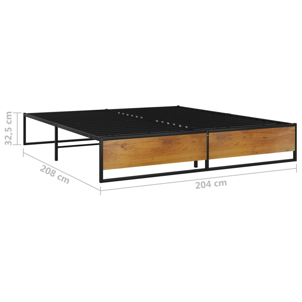 Bedframe metaal zwart 200x200 cm is nu te koop bij PeponiXL, paradijselijk wonen!