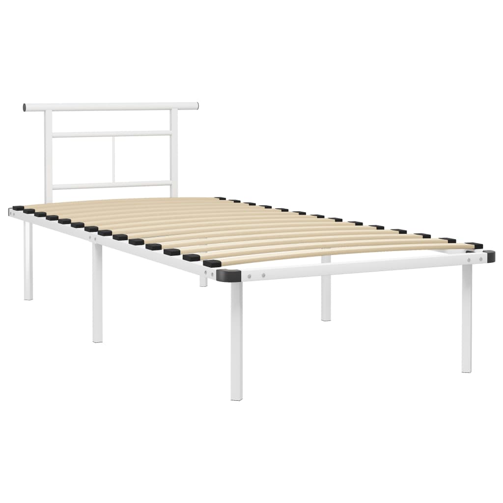 Bedframe metaal wit 90x200 cm is nu te koop bij PeponiXL, paradijselijk wonen!