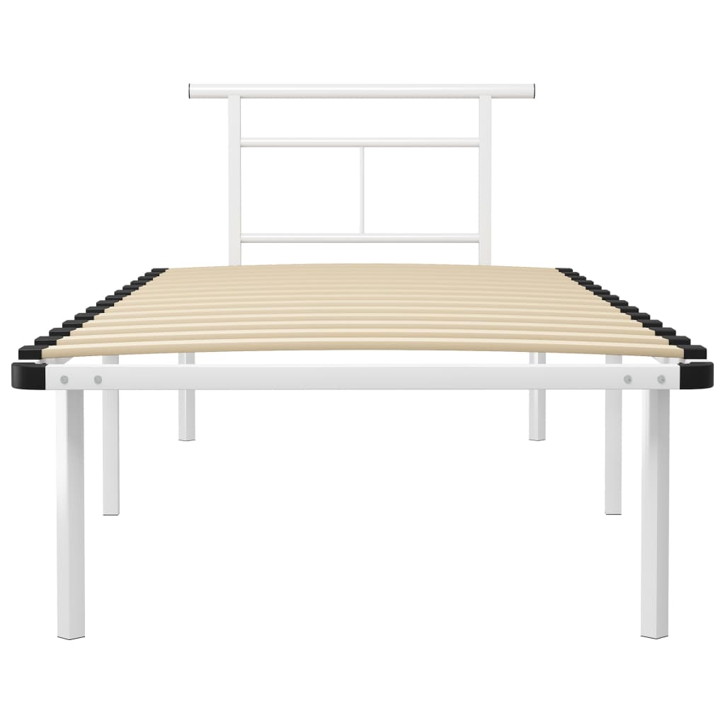 Bedframe metaal wit 90x200 cm is nu te koop bij PeponiXL, paradijselijk wonen!