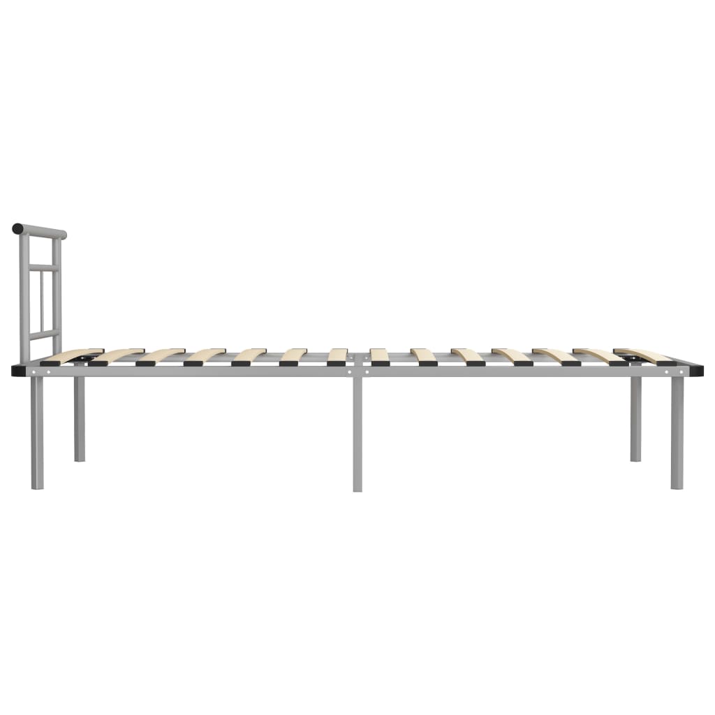 Bedframe metaal grijs 90x200 cm is nu te koop bij PeponiXL, paradijselijk wonen!