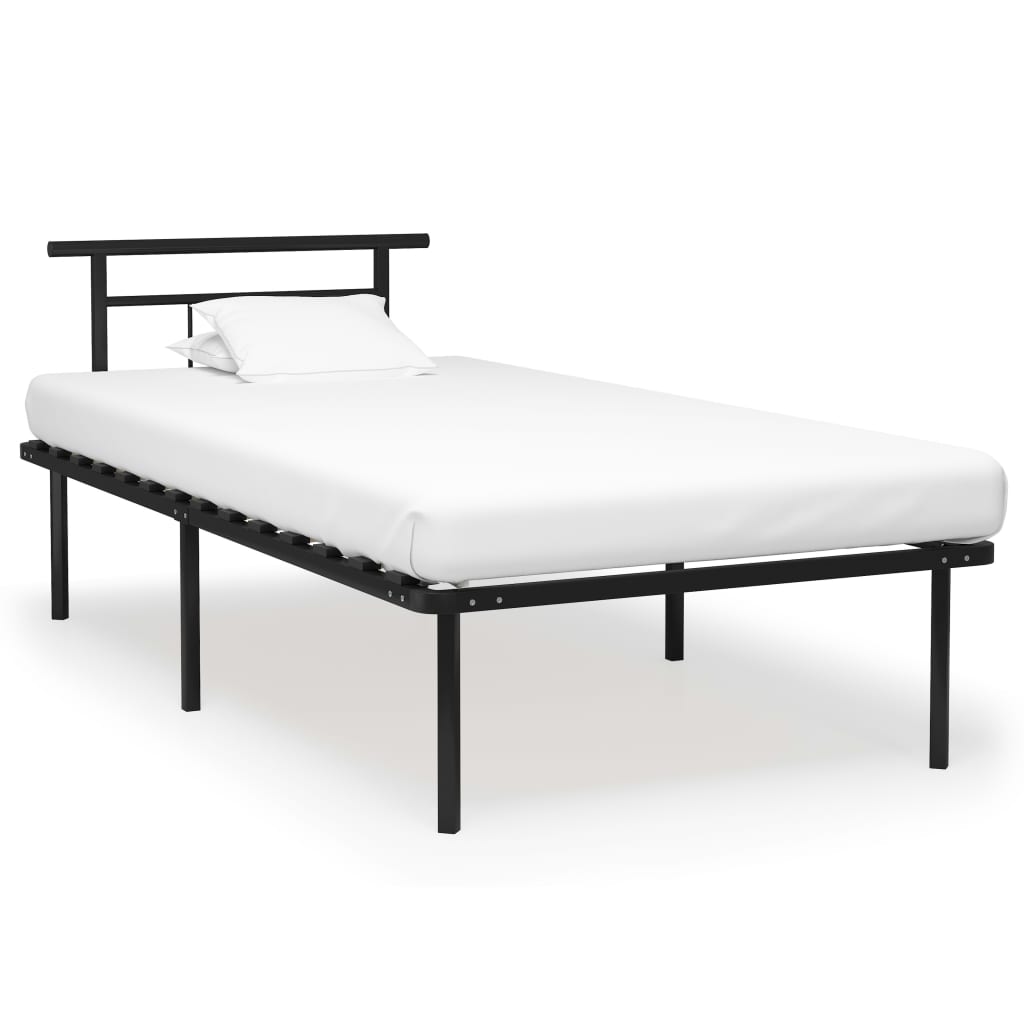 Bedframe metaal zwart 100x200 cm is nu te koop bij PeponiXL, paradijselijk wonen!