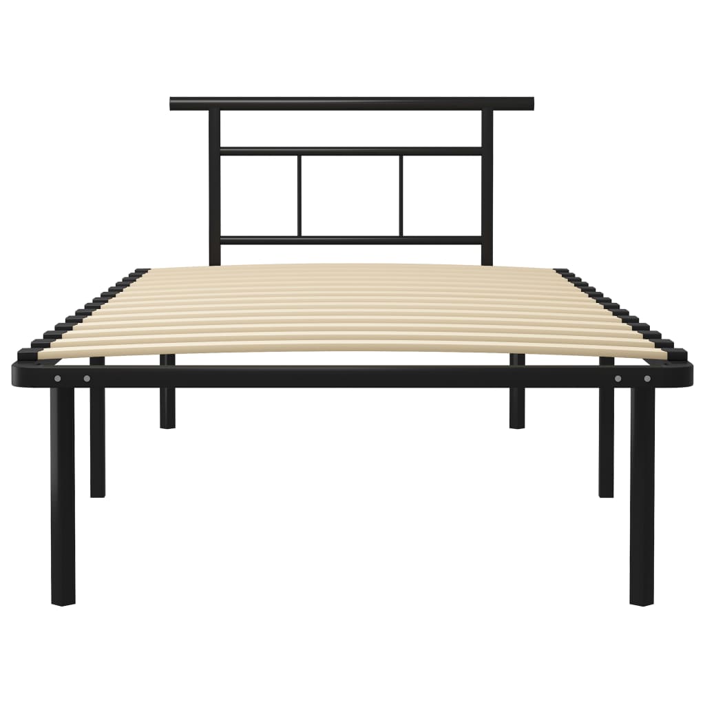 Bedframe metaal zwart 100x200 cm is nu te koop bij PeponiXL, paradijselijk wonen!