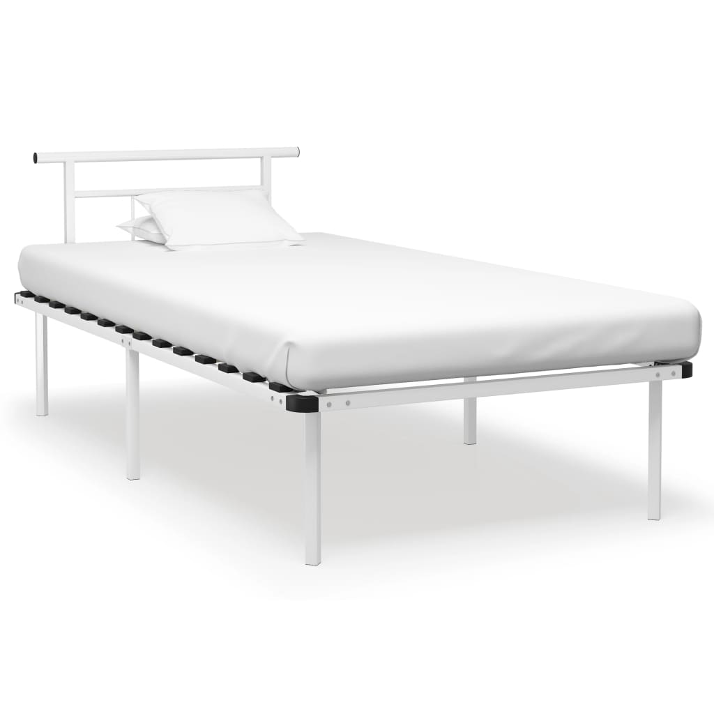 Bedframe metaal wit 100x200 cm is nu te koop bij PeponiXL, paradijselijk wonen!