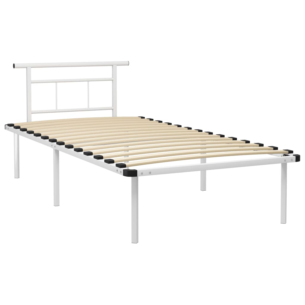 Bedframe metaal wit 100x200 cm is nu te koop bij PeponiXL, paradijselijk wonen!