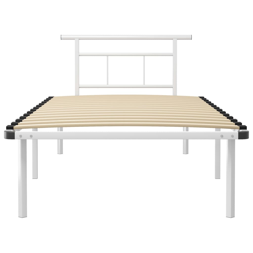 Bedframe metaal wit 100x200 cm is nu te koop bij PeponiXL, paradijselijk wonen!