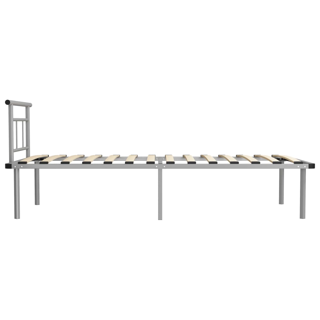 Bedframe metaal grijs 100x200 cm is nu te koop bij PeponiXL, paradijselijk wonen!