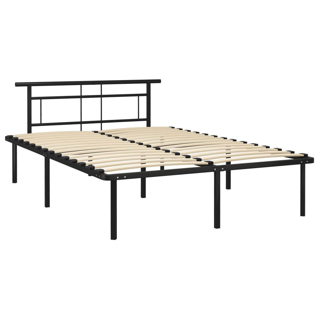 Bedframe metaal zwart 140x200 cm is nu te koop bij PeponiXL, paradijselijk wonen!