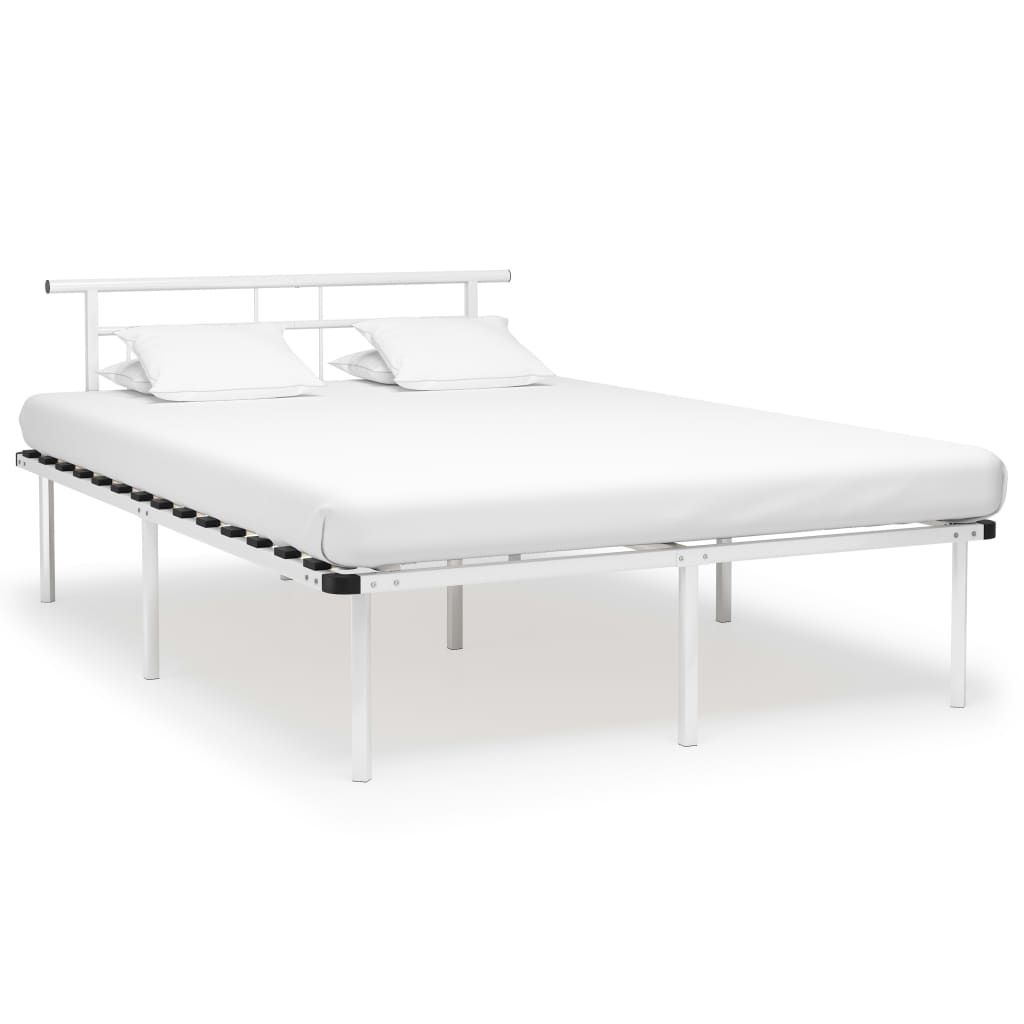 Bedframe metaal wit 140x200 cm is nu te koop bij PeponiXL, paradijselijk wonen!