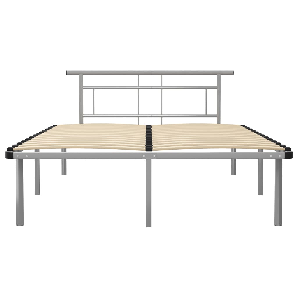 Bedframe zonder matras metaal grijs 140x200 cm is nu te koop bij PeponiXL, paradijselijk wonen!