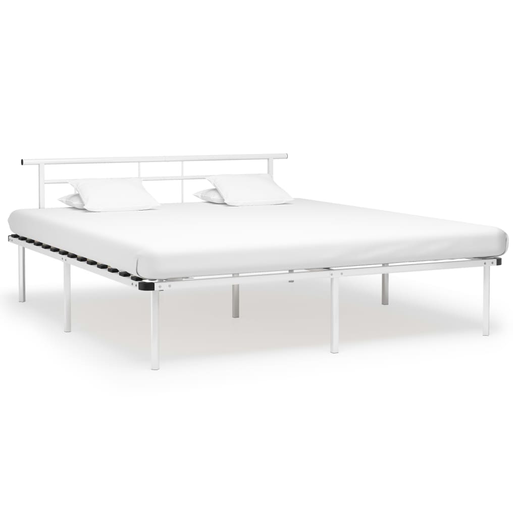 Bedframe metaal wit 200x200 cm is nu te koop bij PeponiXL, paradijselijk wonen!