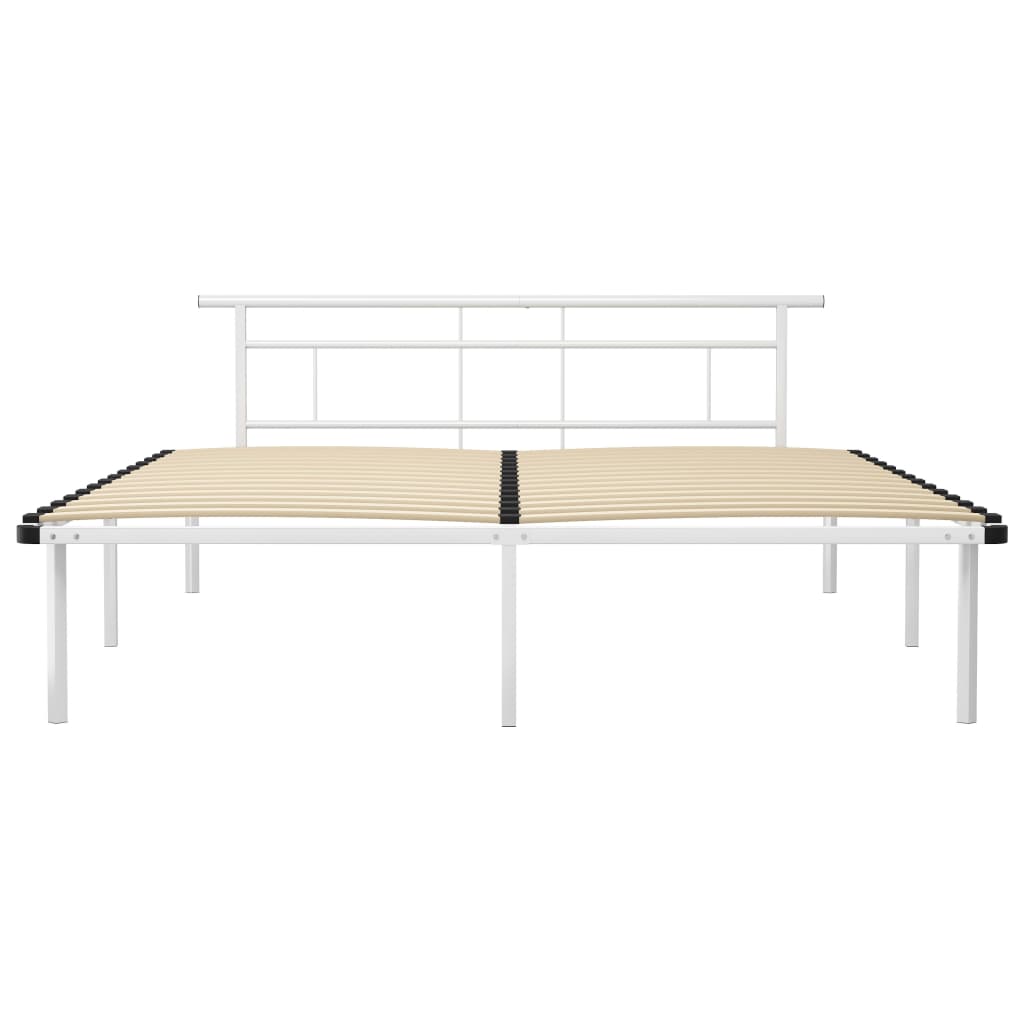 Bedframe metaal wit 200x200 cm is nu te koop bij PeponiXL, paradijselijk wonen!