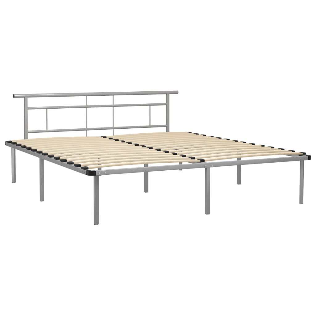 Bedframe metaal grijs 200x200 cm is nu te koop bij PeponiXL, paradijselijk wonen!