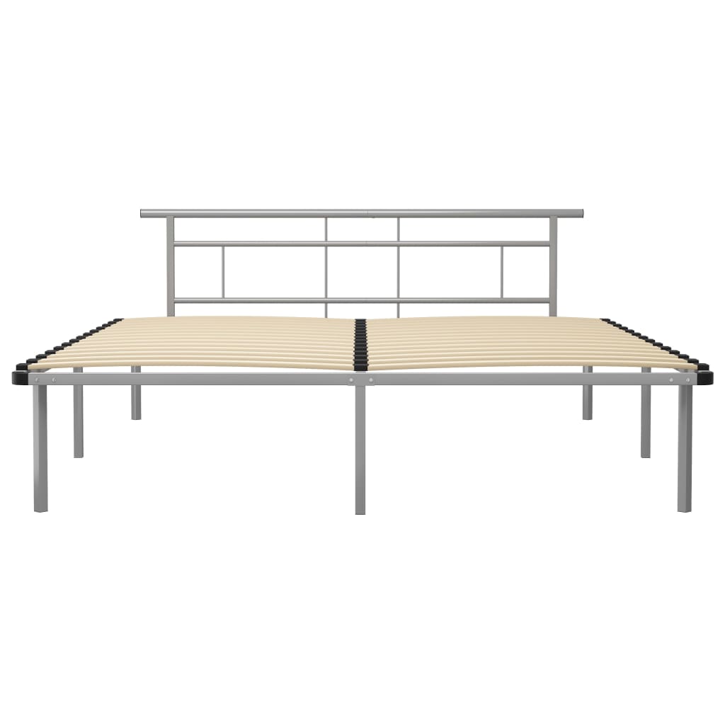 Bedframe metaal grijs 200x200 cm is nu te koop bij PeponiXL, paradijselijk wonen!